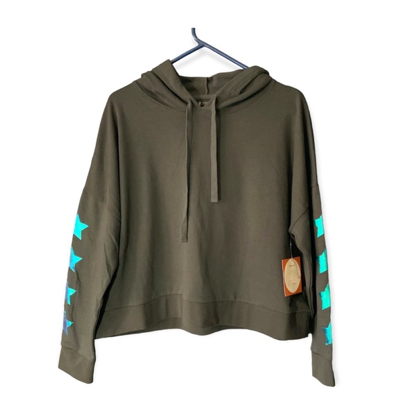 NWT Ivory Ella's Gray Hooded Sweatshirt Size Large - Picture 3 of 8